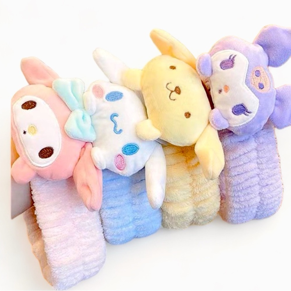 Sanrio Lot - Plush Headband Spa Makeup Hairband ~ Cinnamoroll Pompompurin Kuromi